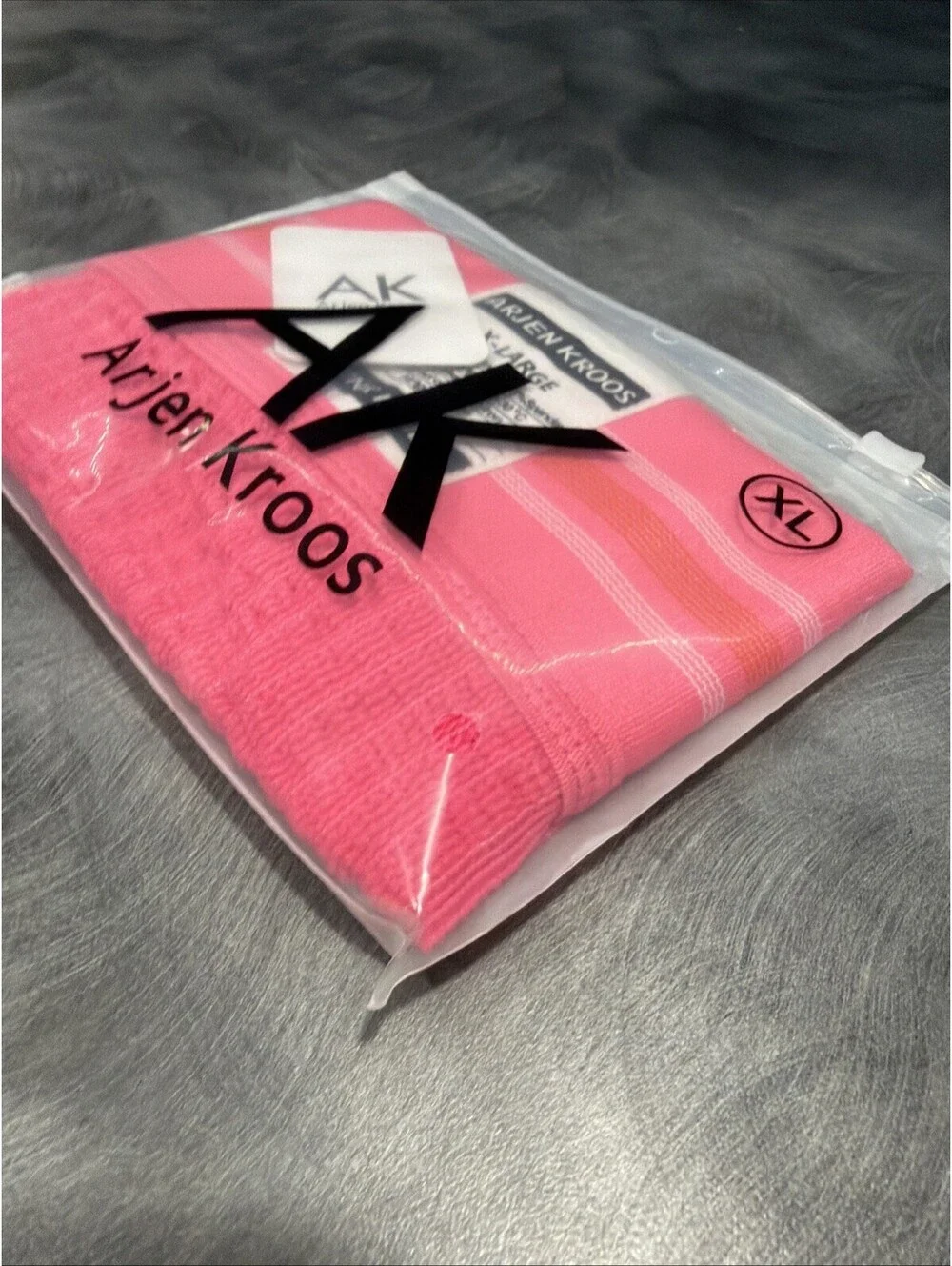 Arjen Kroos Men Pink Gym Underwear Jockstrap Ribbed Pouch Striped Elastic BandXL